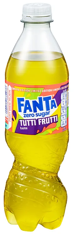 FANTA ZERO SUGAR TUTTI FRUTTI 50CL FLASKE FANTA ZERO SUGAR TUTTI FRUTTI 50CL FLASKE