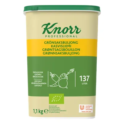 Knorr Økologisk Grønnsaksbuljong Lavsalt 6 X1,1kg