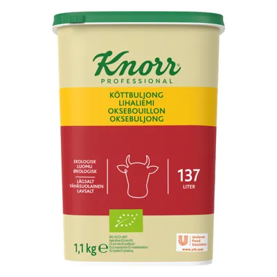 Knorr Økologisk Oksebuljong Lavsalt