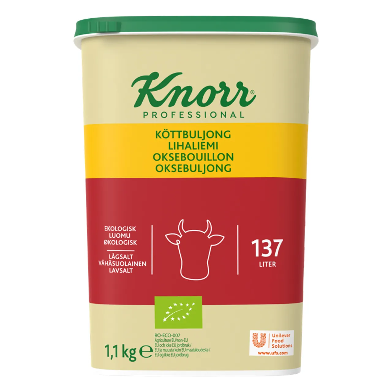 KNORR ØKOLOGISK OKSEBULJONG LAVSALT