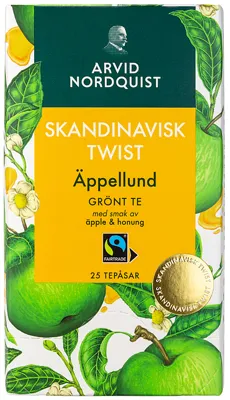 Fairtrade Äppellund Grønn Te 25st