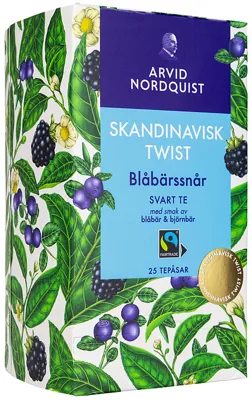 Fairtrade Blåbärssnår Svart Te 25st