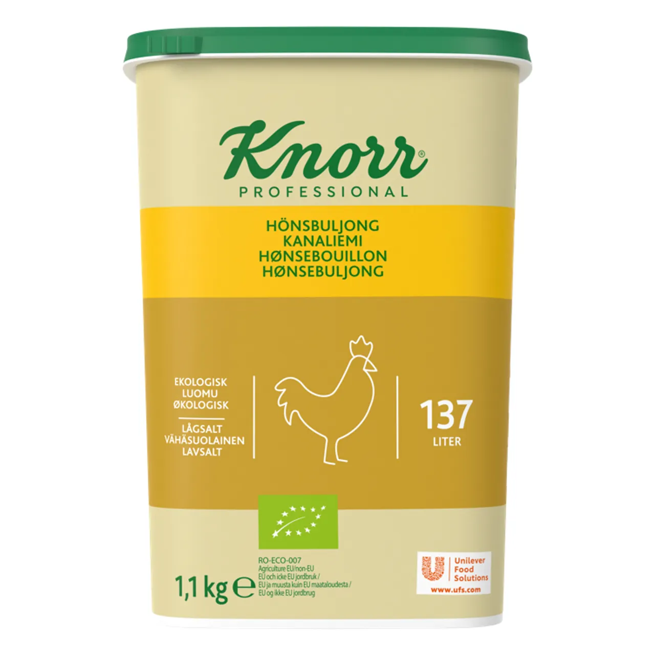 KNORR ØKOLOGISK HØNSEBULJONG LAVSALT