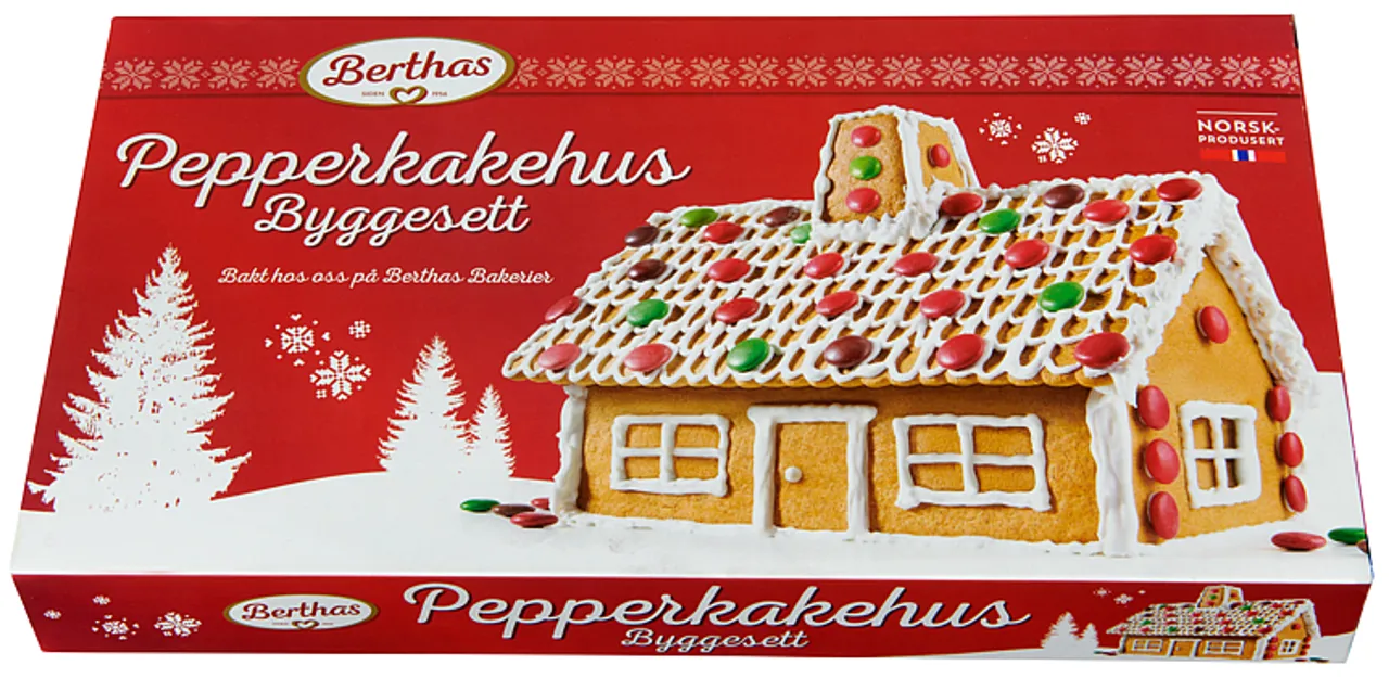 PEPPERKAKEHUS BYGGESETT 385G BERTHAS