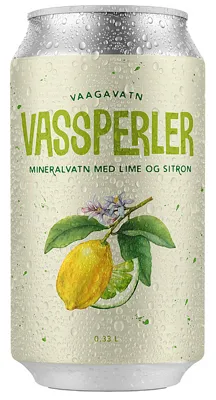 Vassperler Lime Og Sitron 0,33l Bx Vaagavatn