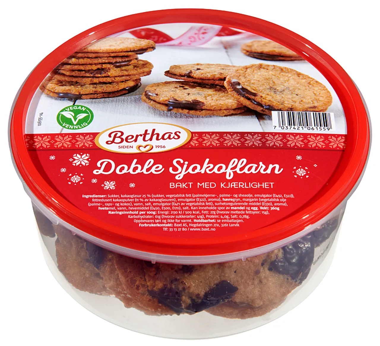 DOBLE SJOKOFLARN 380G BERTHAS