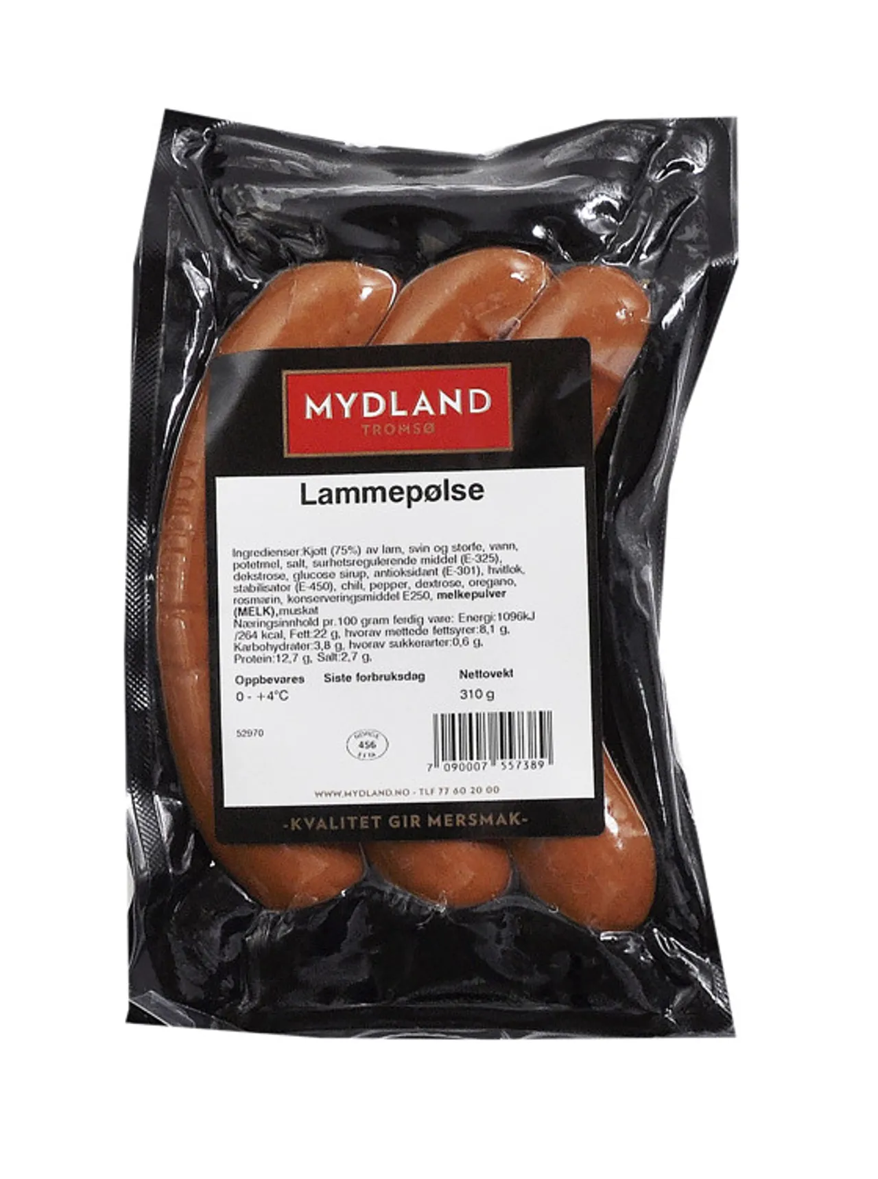 LAMMEPØLSE 310G MYDLAND
