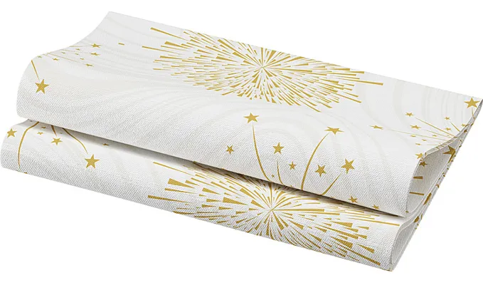 Serviett Biodunisoft 40cm Sparkly White