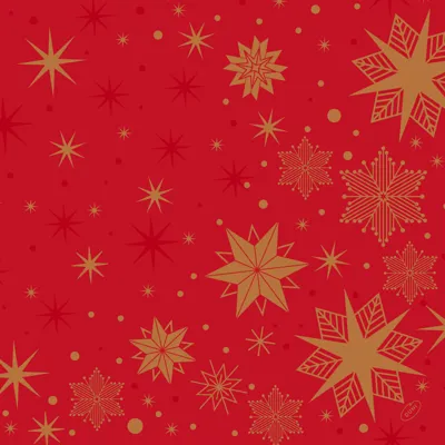 Serviett Dunilin 40cm Stargazing Red