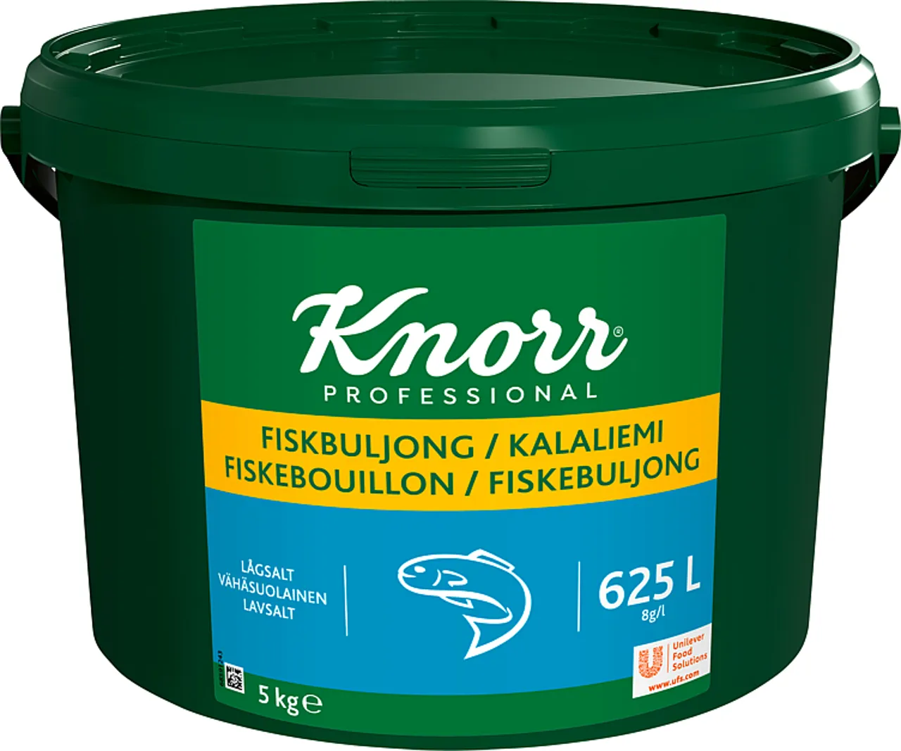 KNORR FISKEBULJONG PULVER, LAVSALT 5KG