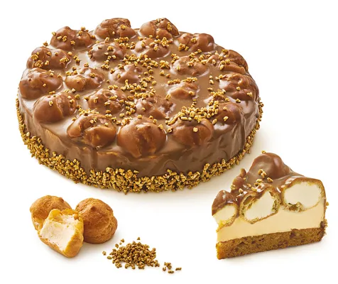 Karamellmousse Kake Toppet Med Vannbakkels 1450 G, Eske 1 St