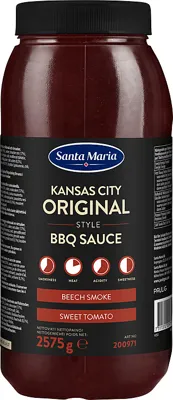 Kansas City Original Style Bbq Sauce 2575g Santa Maria