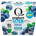 Q YOGHURT UTEN BLÅBÆR BEG 4X125G