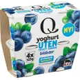 Q YOGHURT UTEN BLÅBÆR BEG 4X125G