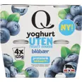 Q YOGHURT UTEN BLÅBÆR BEG 4X125G