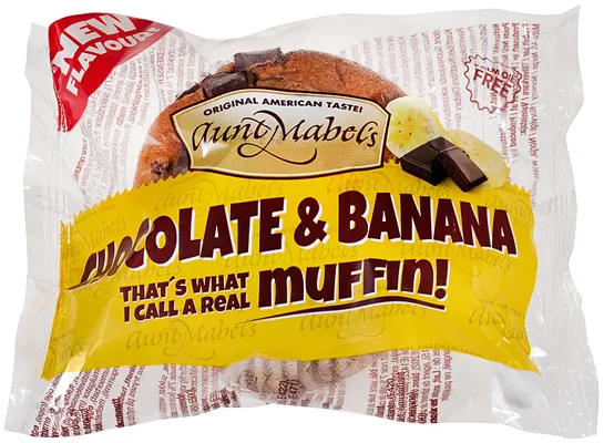 Muffin Chocolate Banana 95g Aunt Mabels