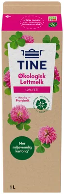 Tinemelk Lett 1,2% Økologisk 1l Tine