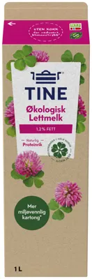 TINEMELK LETT 1,2% ØKOLOGISK 1L TINE TINEMELK LETT 1,2% ØKOLOGISK 1L TINE