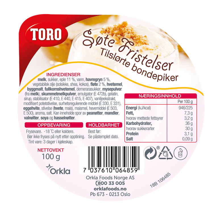 SWEET TILSL.BONDEPIKER 33X130ML