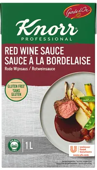 Knorr Rødvinsaus, Serveringsklar 1l
