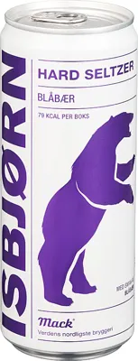 Isbjørn Hard Seltzer Blåbær 4% 33cl Bx