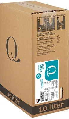 Q Lettmelk 0,5% Fett Bib 10l