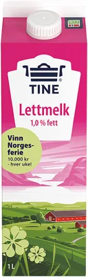Tine Lettmelk 1% 1l