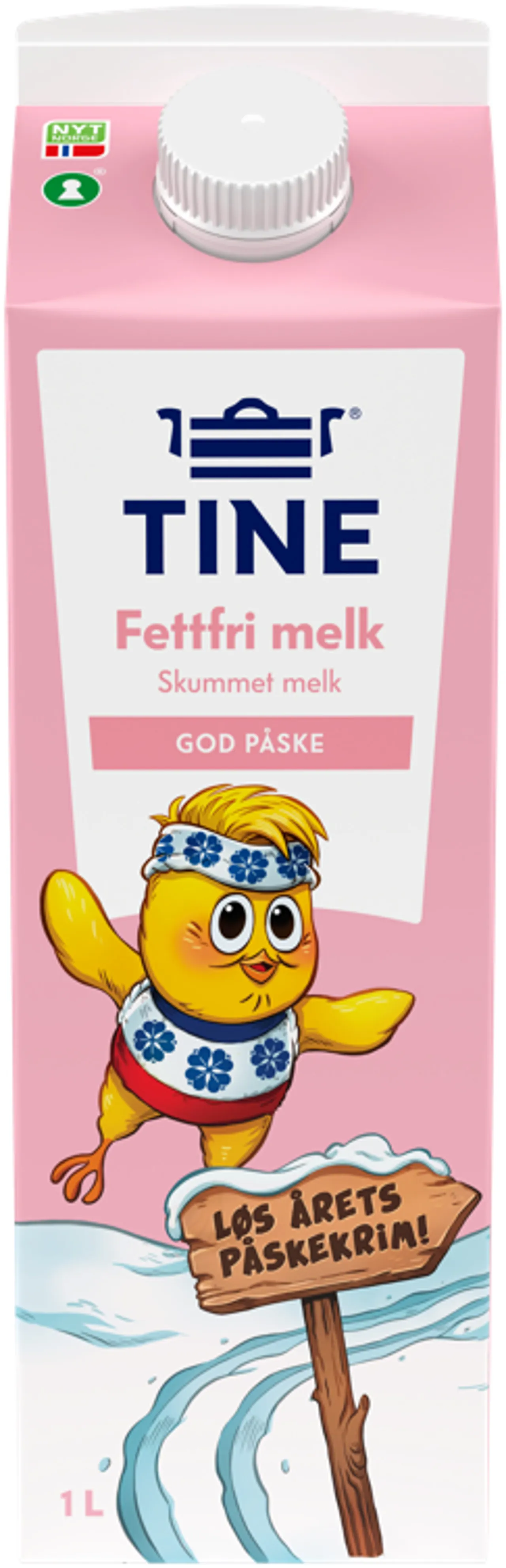 TINE FETTFRI SKUMMET MELK 0,1% 1L