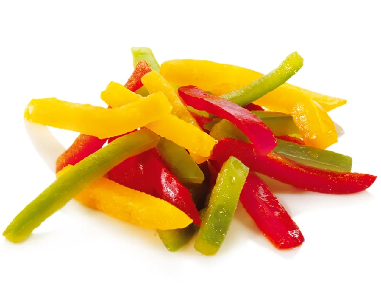 PAPRIKA MIX RØD OG GRØNN, STRIMLET 4X2,5KG T KG