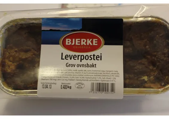 Bjerke Leverpostei Grov Ovnsbakt 400g