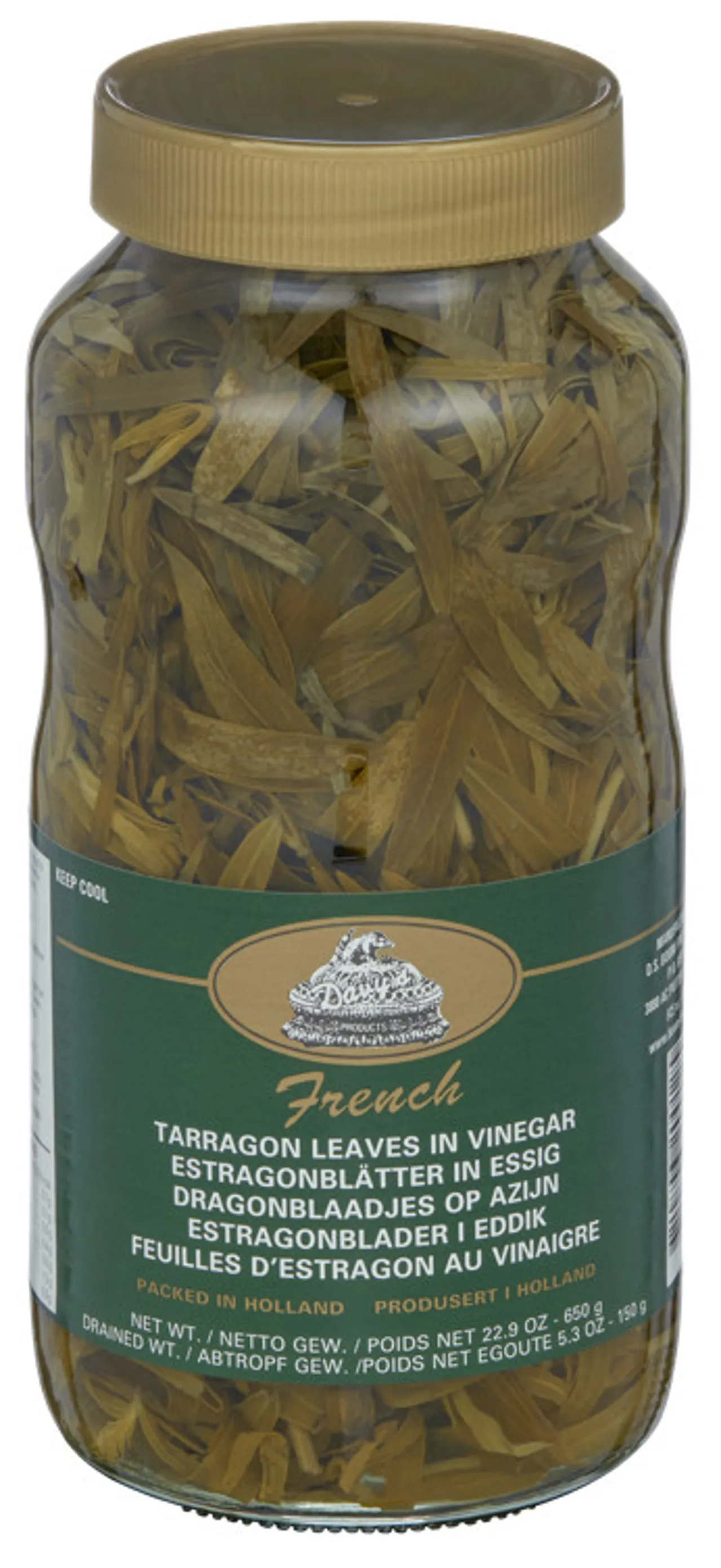 ESTRAGONBLAD SYLTET 650G DAVYS
