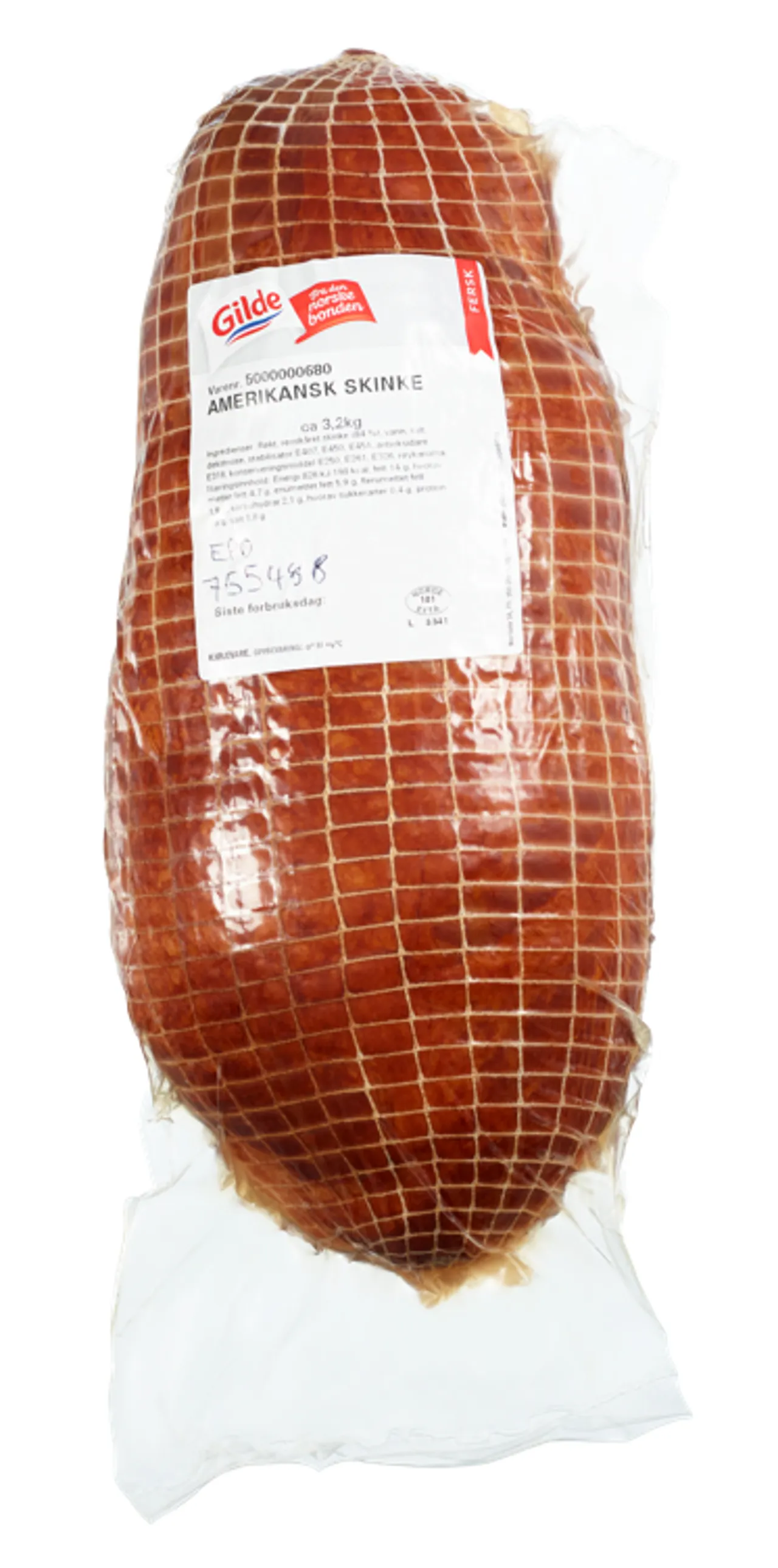 AMERIKANSK SKINKE HEL 3,2KG
