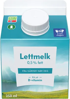 Tinemelk Lett 0,5% 1/4l Tine
