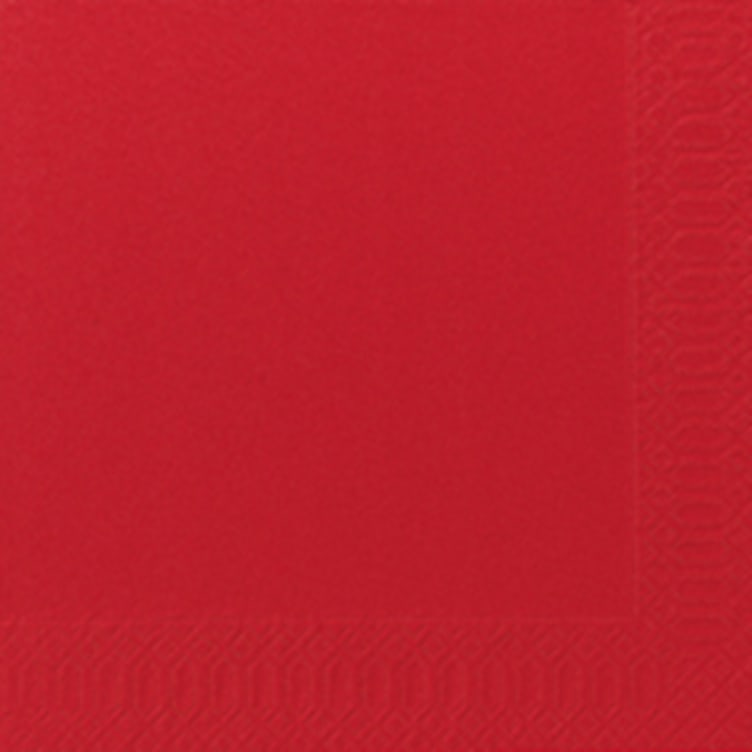 NAPKIN 33CM 3-PLY RED 125PCE