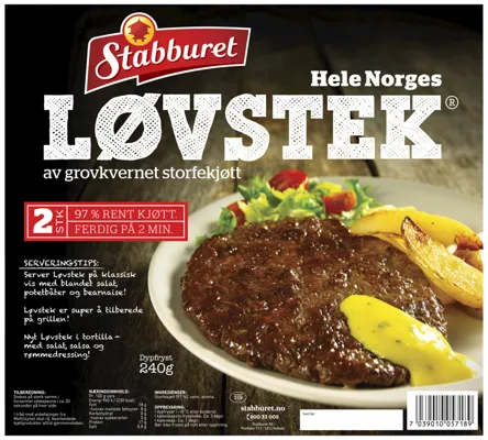 Stabburet Løvstek 2stk 240g