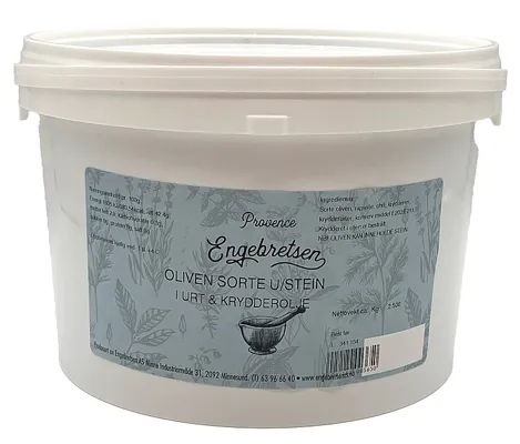 Engebretsen Oliven Sorte Uten Sten 2,5kg