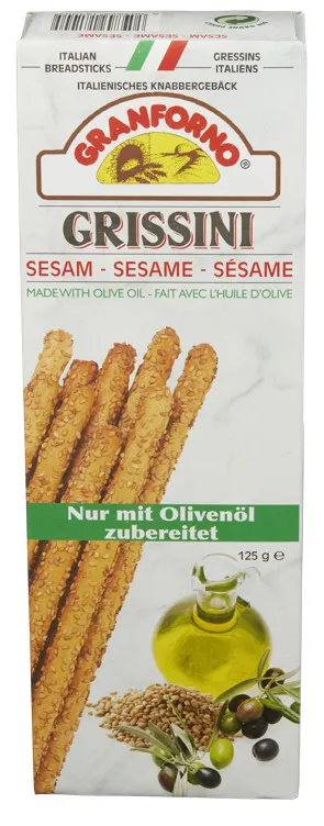 GRISSINI M/SESAMFRØ 125G GRANFORNO GRISSINI M/SESAMFRØ 125G GRANFORNO