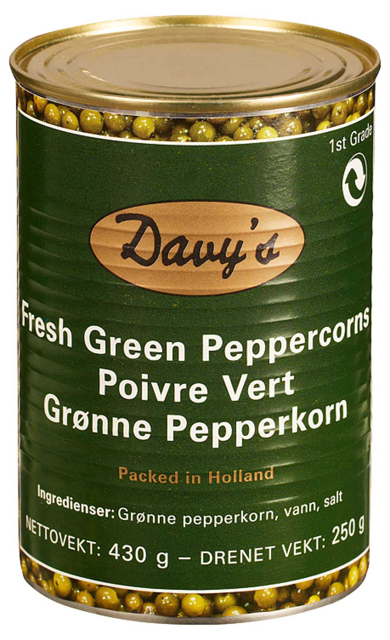 PEPPER MADAGASCAR GRØNN 430G DAVYS