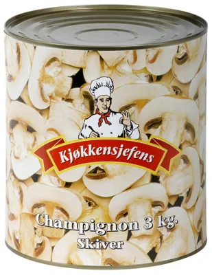 CHAMPIGNON SKIVER 2,84KG KJØKKENSJEFENS CHAMPIGNON SKIVER 2,84KG KJØKKENSJEFENS