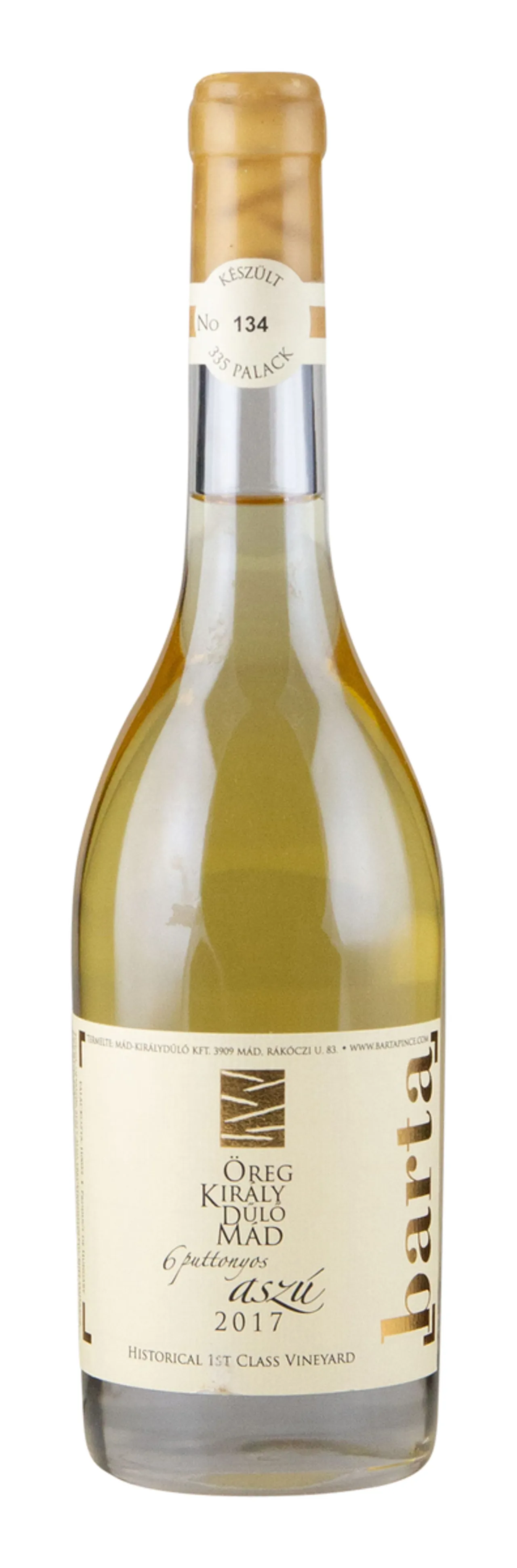 BARTA OREG KIRALY DULO ASZU PUTT 2017 10% 37,5CL
