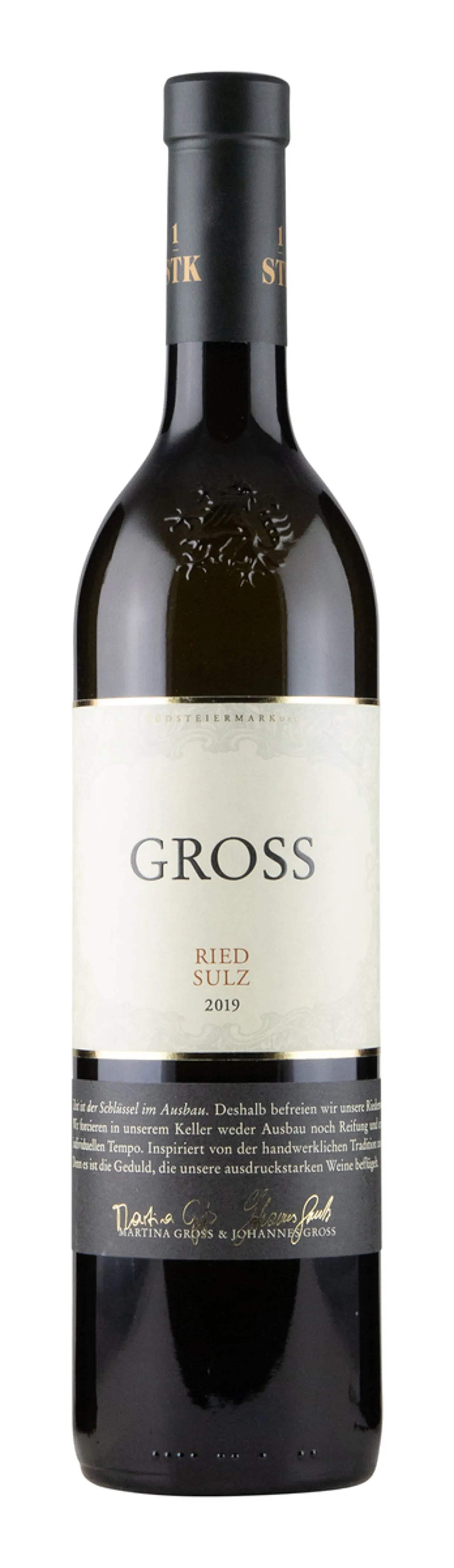 GROSS RIED SULZ SB ERSTE STK 2019 13,5% 75CL