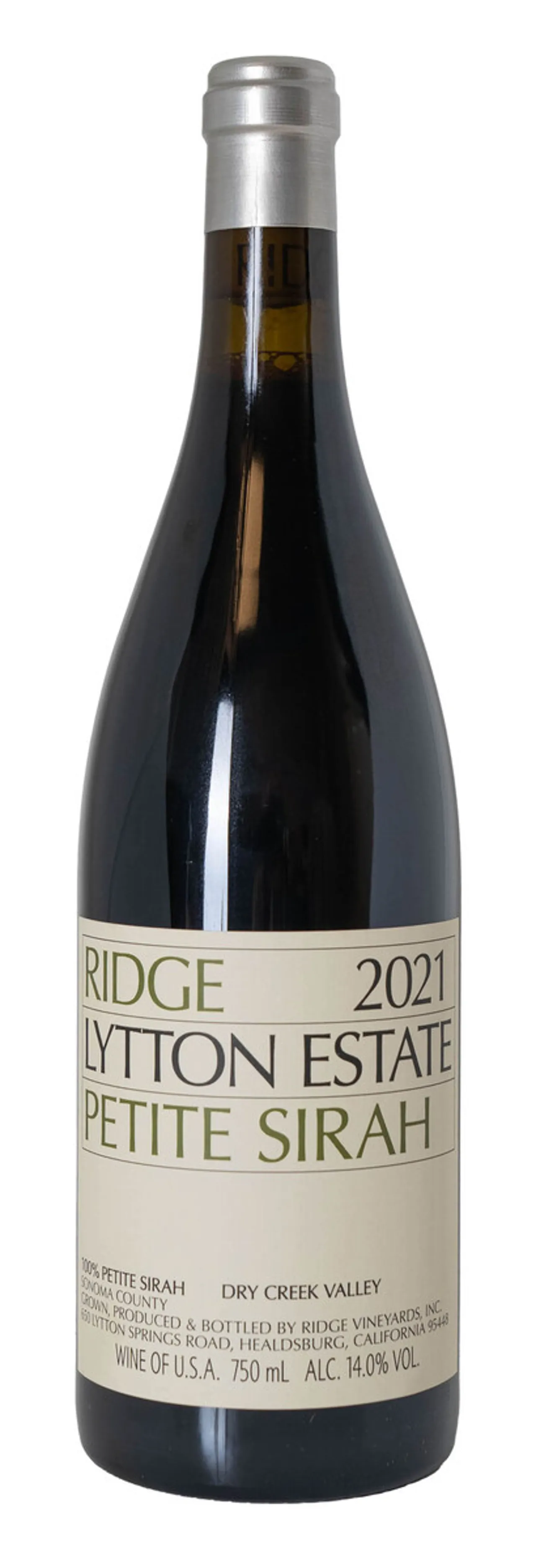 RIDGEYTTON ESTATE PETITE SIRAH 2021 14% 75CL