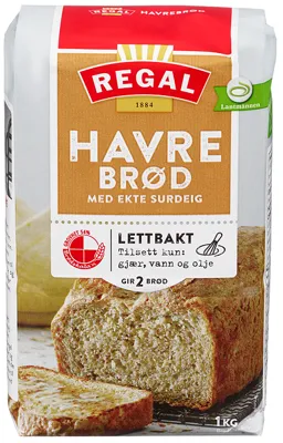 HAVREBRØD LETTBAKT 1KG REGAL HAVREBRØD LETTBAKT 1KG REGAL