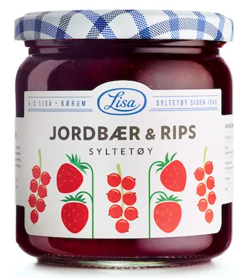 Lisa Jordbær Og Ripssyltetøy 420g
