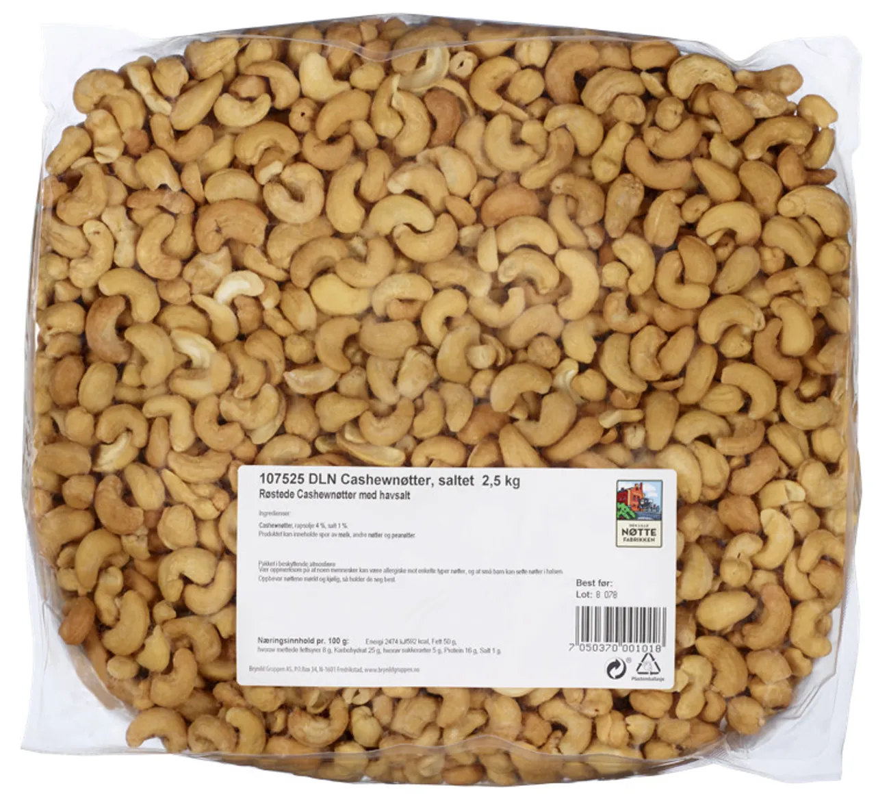 CASHEWNØTTER SALTET LØSVEKT