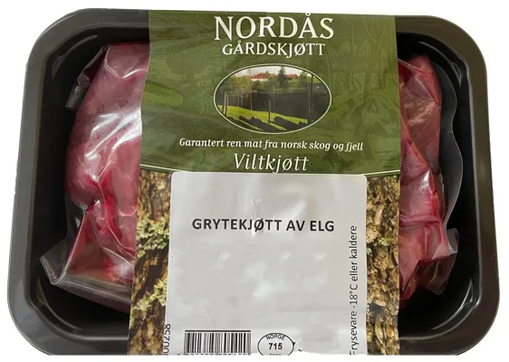 Nordås Grytekjøtt Av Elg Fryst Ca. 500g
