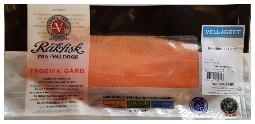 Trøsvik Gård Rakørret Filet Vellagret Ca 250g