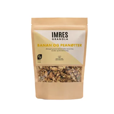Imres Granola Banan Og Peanøtter 340g