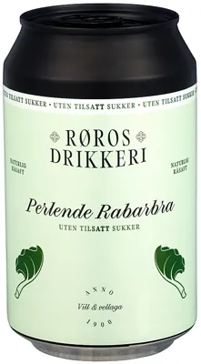 Røros Drikkeri Perlende Rabarbra U/Sukker 0,33l Bx