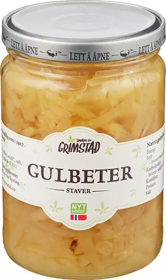 Grimstad Gulbeter Staver 360g